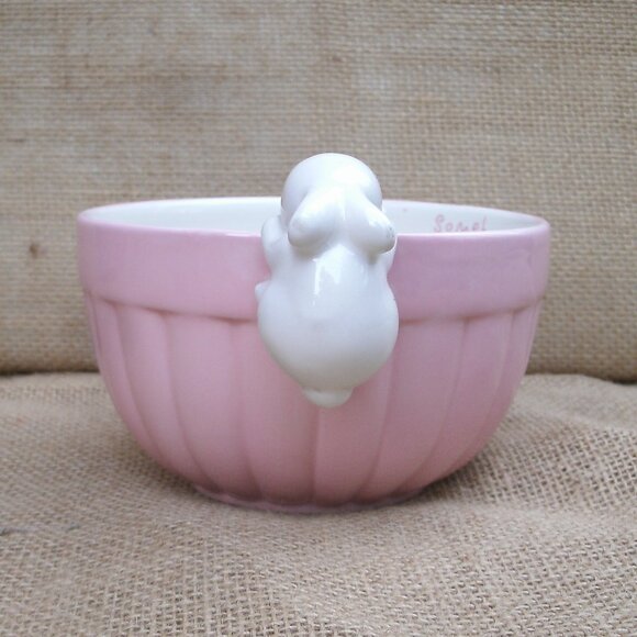 Vintage Hallmark Bunny Rabbit Ceramic Treat Bowl Dish - Picture 8 of 16